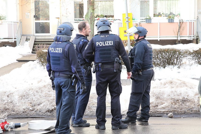Gro&szlig;einsatz in der Bochumer Stra&szlig;e in Nordhausen