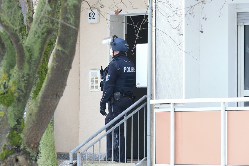 Gro&szlig;einsatz in der Bochumer Stra&szlig;e in Nordhausen