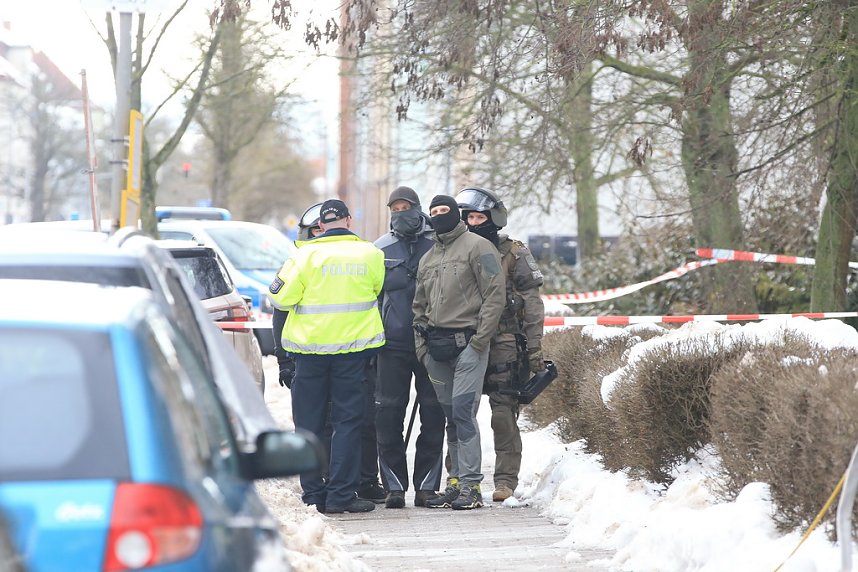 Gro&szlig;einsatz in der Bochumer Stra&szlig;e in Nordhausen