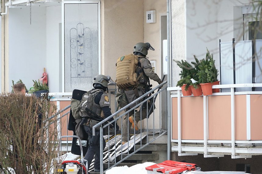 Gro&szlig;einsatz in der Bochumer Stra&szlig;e in Nordhausen