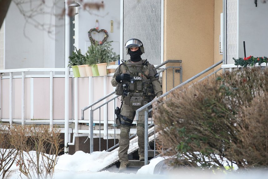 Gro&szlig;einsatz in der Bochumer Stra&szlig;e in Nordhausen