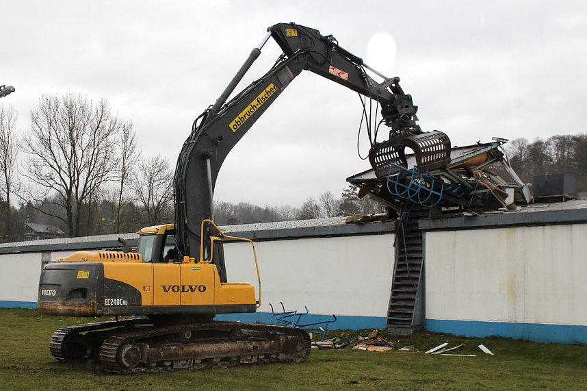 Abriss der Sprecherkabine im AKS