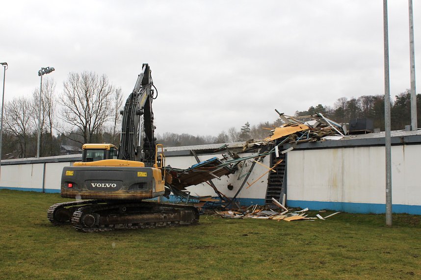 Abriss der Sprecherkabine im AKS