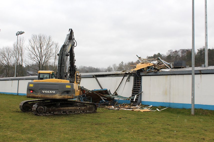 Abriss der Sprecherkabine im AKS