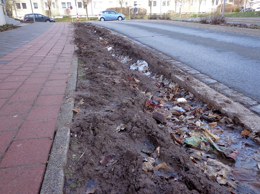 Zerfurchte Randstreifen