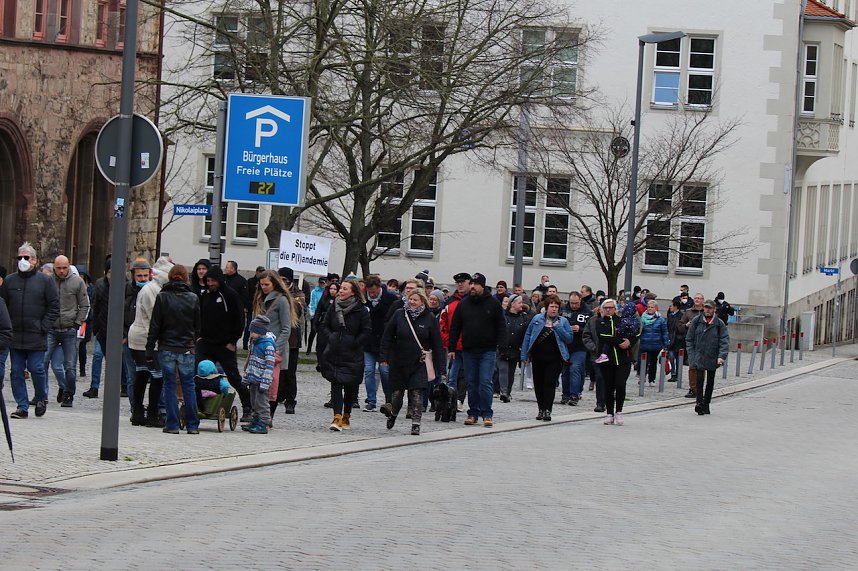 Protest-Spaziergang gegen Corona-Ma&szlig;nahmen