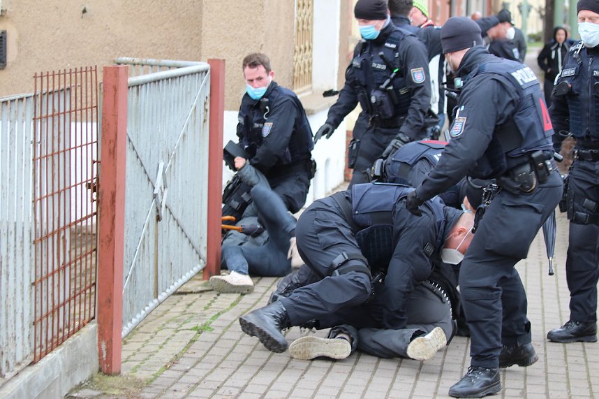 Protest-Spaziergang gegen Corona-Ma&szlig;nahmen