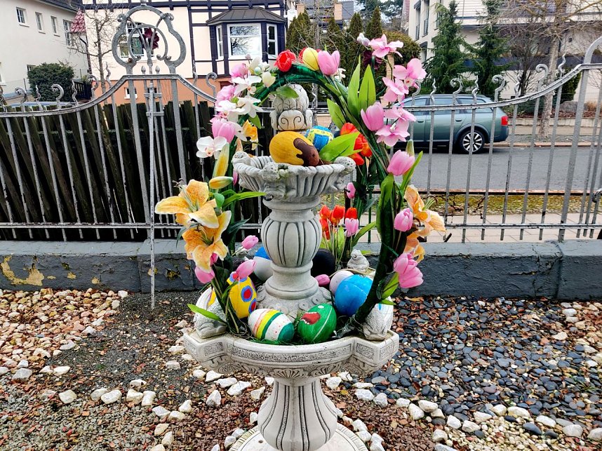 Schicker Ostergarten in Nordhausen