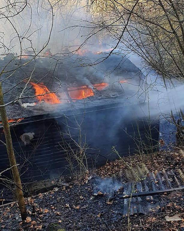 Gartenlaube brannte in Bleicherode