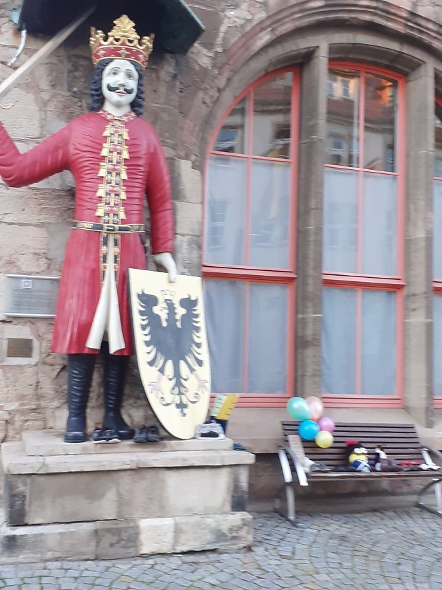 Protestaktion vorm Nordh&auml;user Rathaus