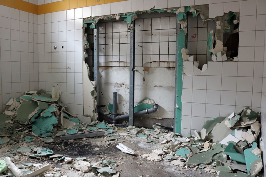 Sanierung der Humboldt-Turnhalle hat begonnen