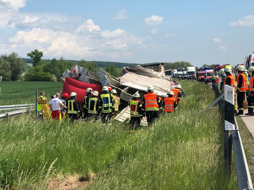 Folgenschwerer Unfall auf der A 38