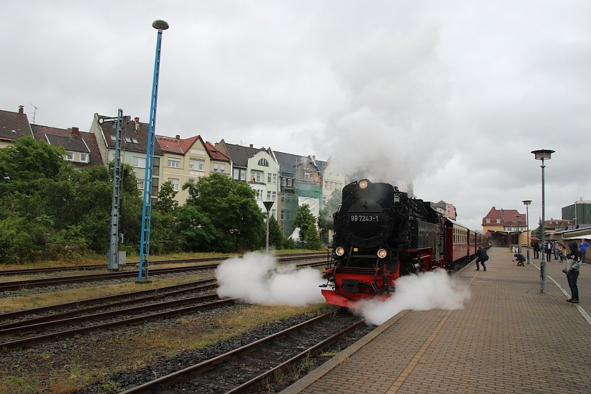 Wieder Dampf auf dem Kessel - seit heute kann man mit der HSB von Nordhausen aus wieder auf den Brocken fahren