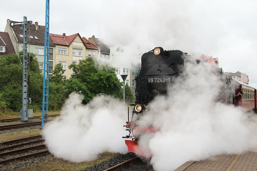 Wieder Dampf auf dem Kessel - seit heute kann man mit der HSB von Nordhausen aus wieder auf den Brocken fahren