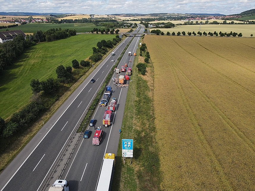 Schwerer Unfall auf der A38