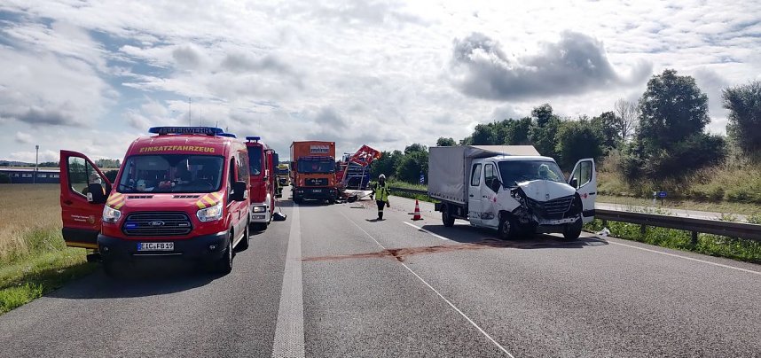 Schwerer Unfall auf der A38