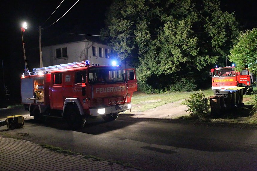 Partyschuppen brannte in Kleinfurra heute Nacht