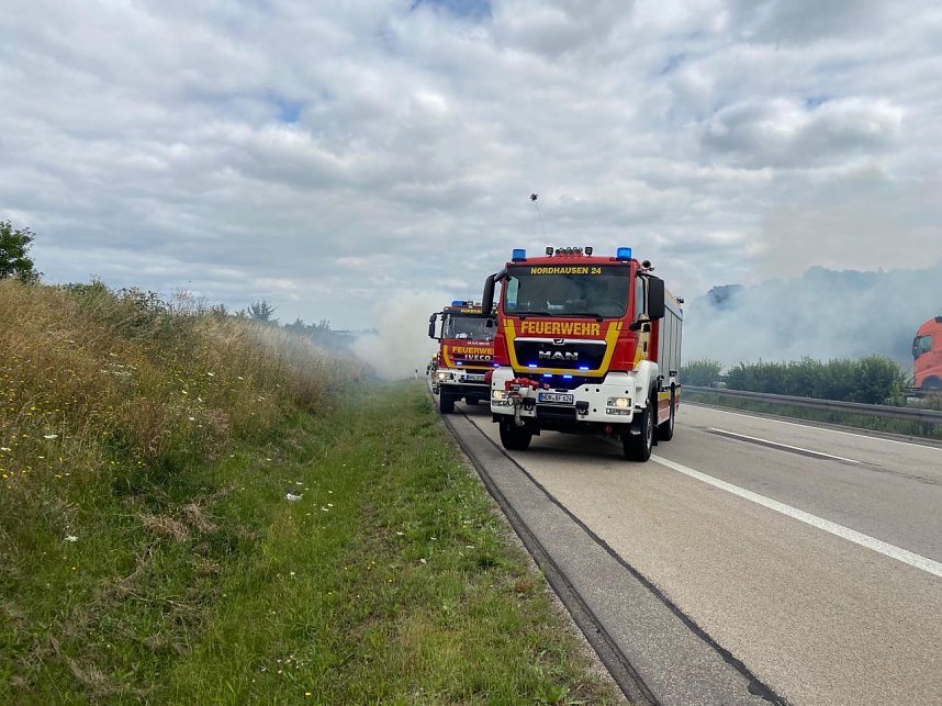 Wohnwagen brannte komplett aus