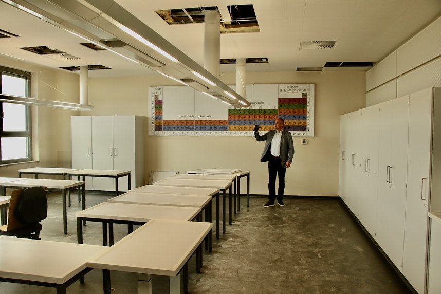Die neuen R&auml;ume des Humboldt-Gymnasiums k&ouml;nnen sich langsam sehen lassen