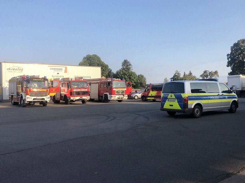 Gro&szlig;einsatz bei Mackenrode nach vermeintlichen Flugunfall