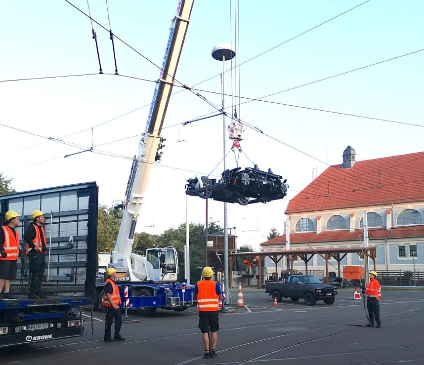 Abladen der Fahrwerke