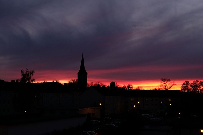 Feuerwerk am Martinsabend in Nordhausen
