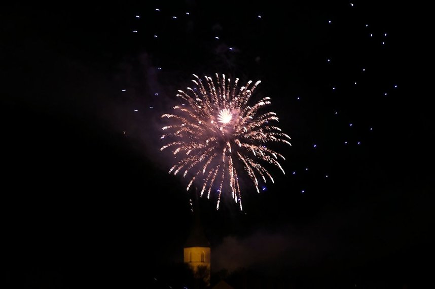 Feuerwerk am Martinsabend in Nordhausen