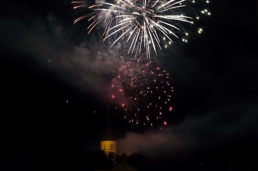 Feuerwerk am Martinsabend in Nordhausen