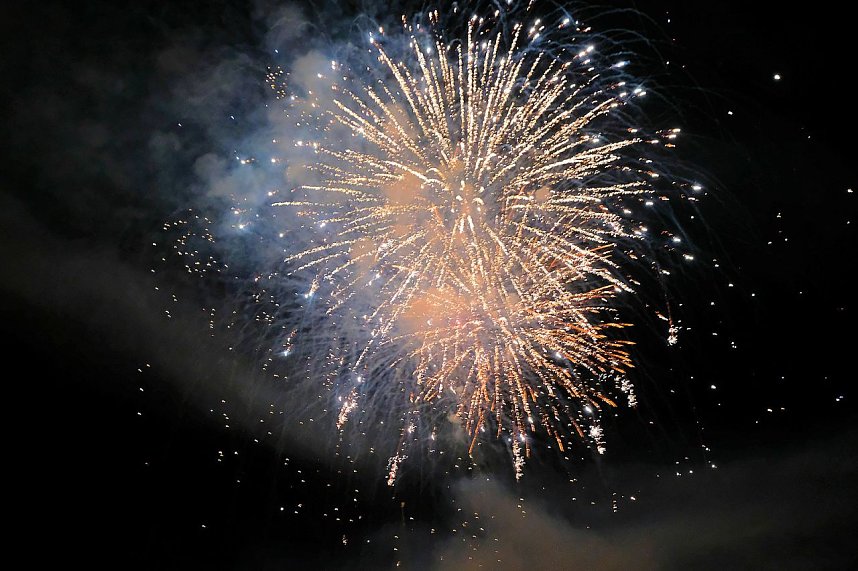 Feuerwerk am Martinsabend in Nordhausen