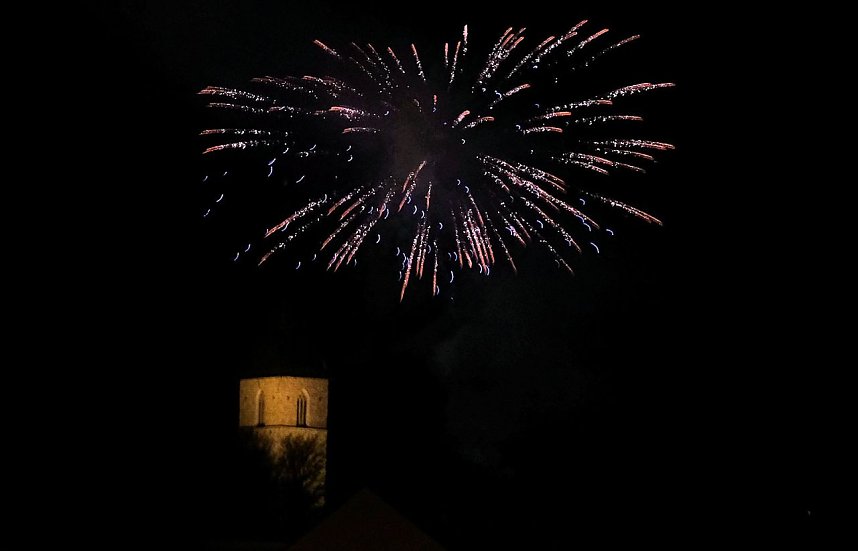 Feuerwerk am Martinsabend in Nordhausen