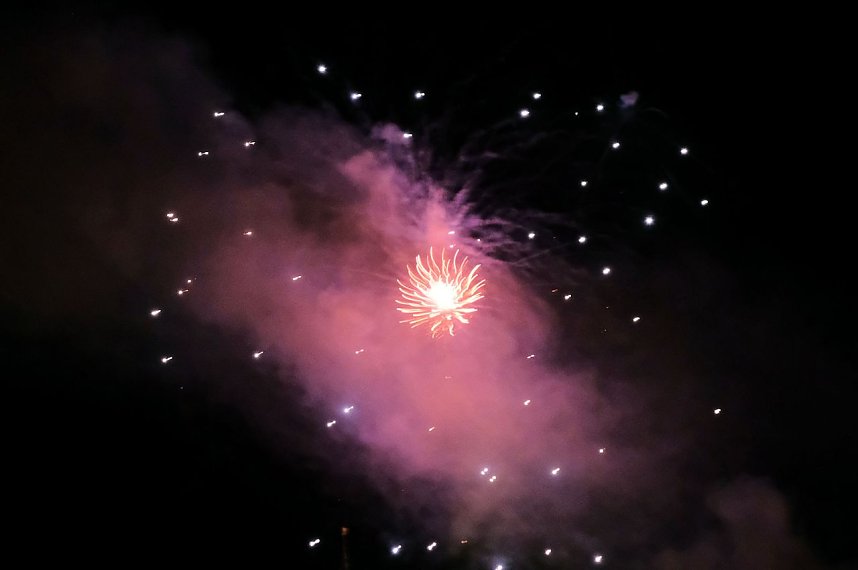 Feuerwerk am Martinsabend in Nordhausen