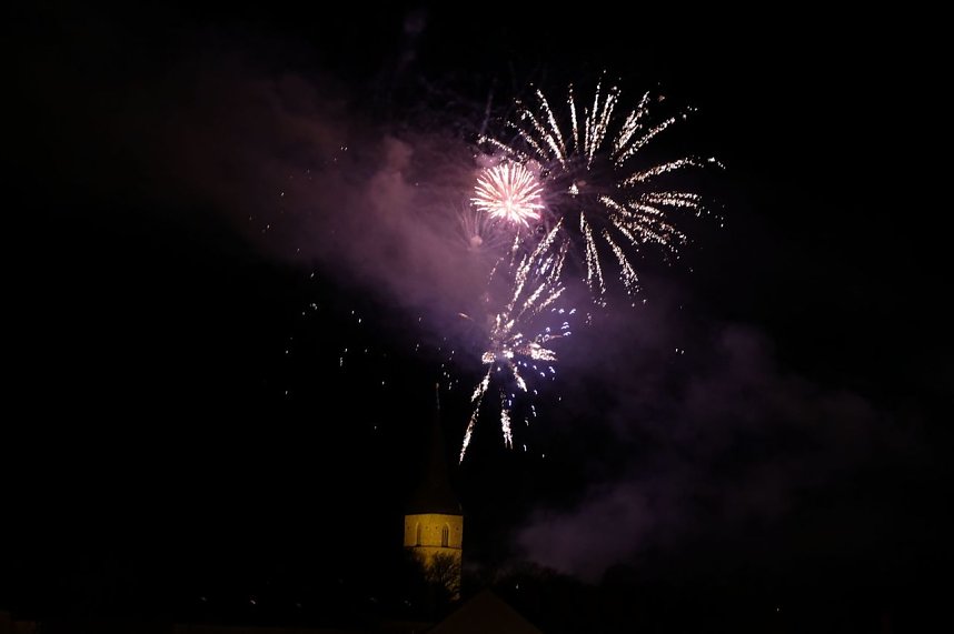 Feuerwerk am Martinsabend in Nordhausen