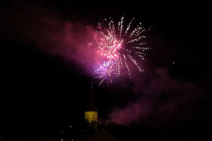 Feuerwerk am Martinsabend in Nordhausen