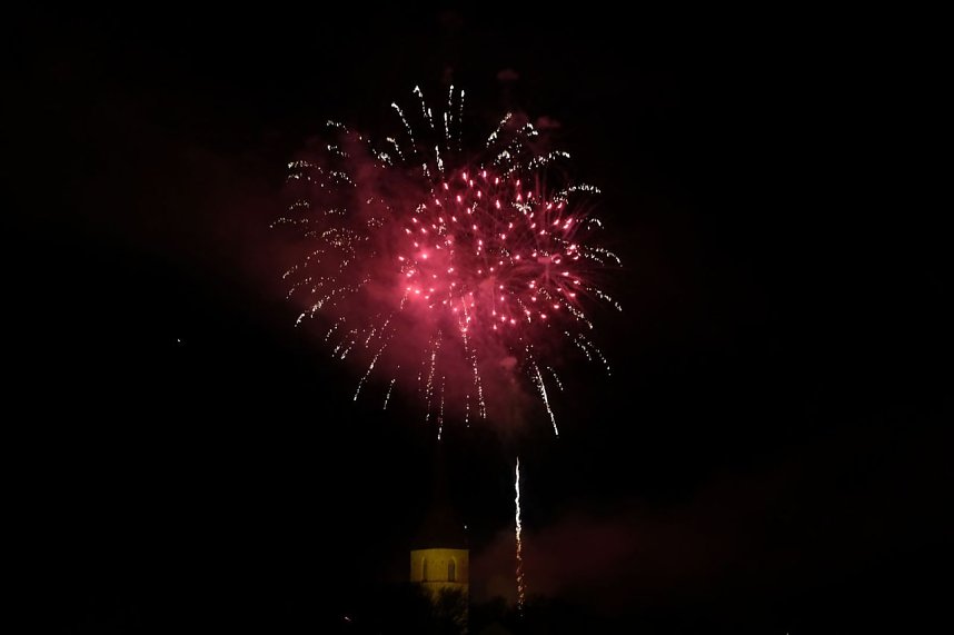 Feuerwerk am Martinsabend in Nordhausen