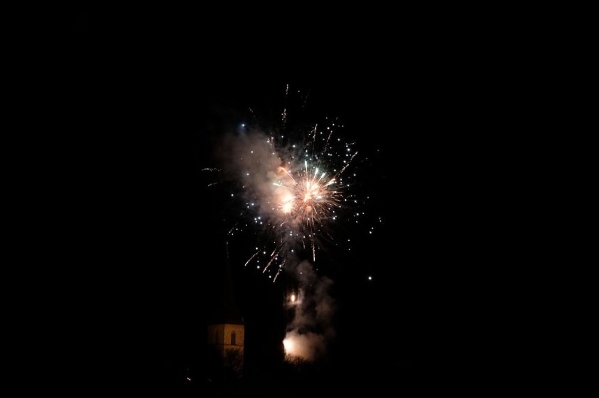 Feuerwerk am Martinsabend in Nordhausen