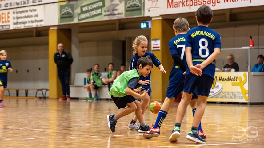Nachwuchshandballer in Aktion