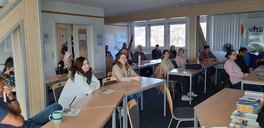 Die Teilnehmer des Gastvortrages hatten Spa&szlig;