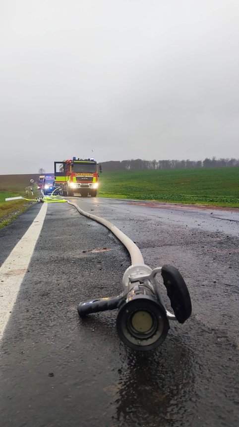 Transporterbrand bei Mauderode