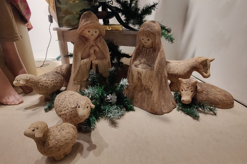 Krippenausstellung in Schaufenstern der Stadt Nordhausen