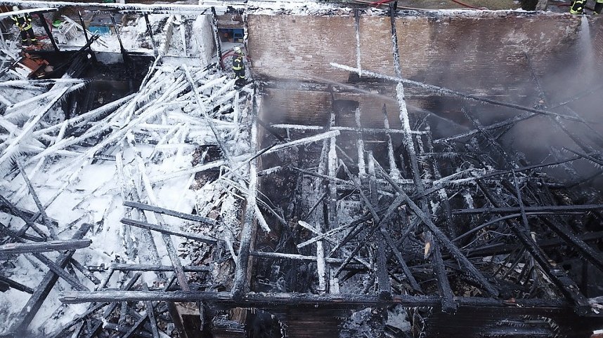 Luftbilder vom Brandort in der Nordh&auml;user Altstadt