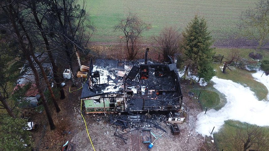 Tagesbilder vom Brandort