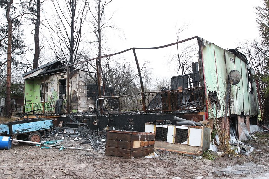 Tagesbilder vom Brandort