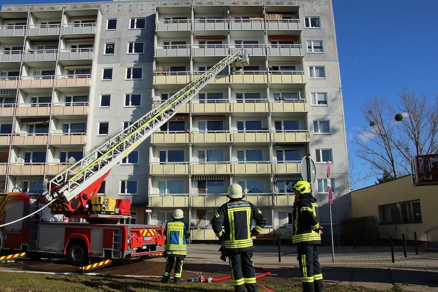 Gro&szlig;einsatz in Nordhausen Nord