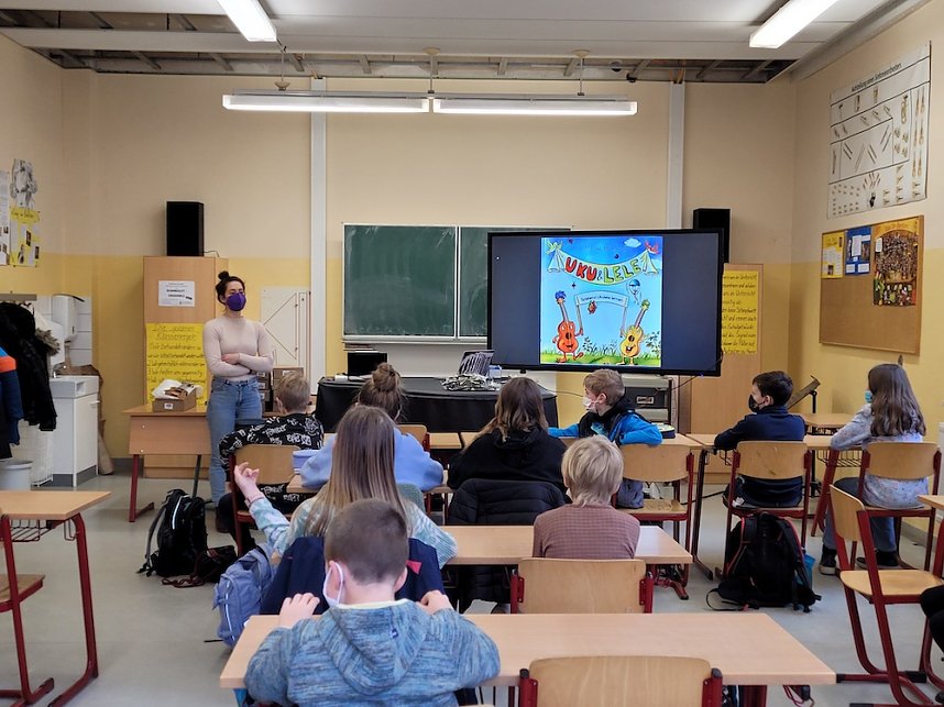 Unterricht in der Ukulele-Klasse