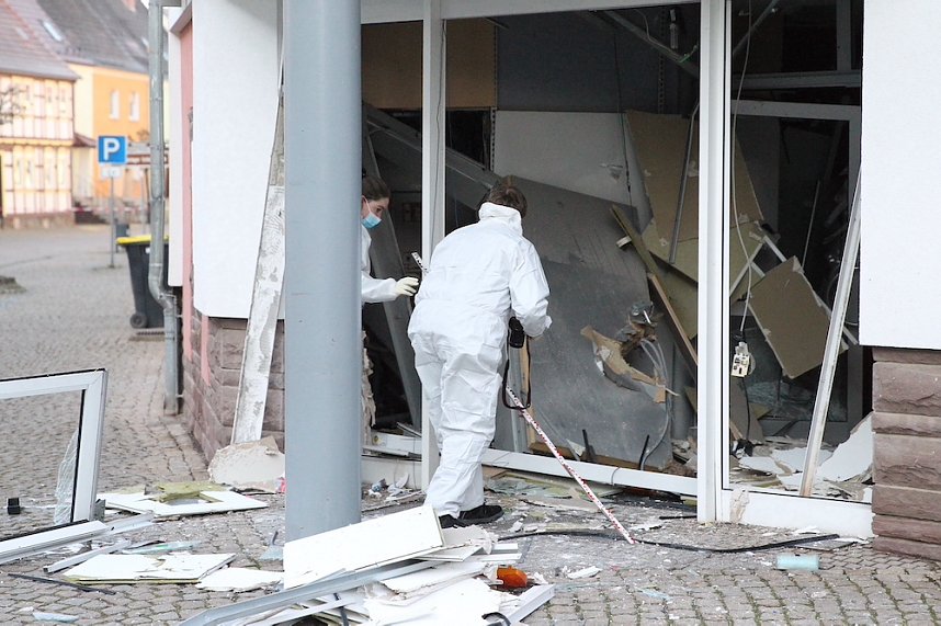 Polizei ist vor Ort zur Spurensicherung