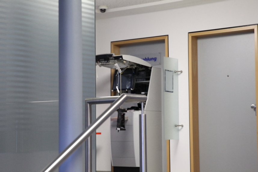 Polizei ist vor Ort zur Spurensicherung