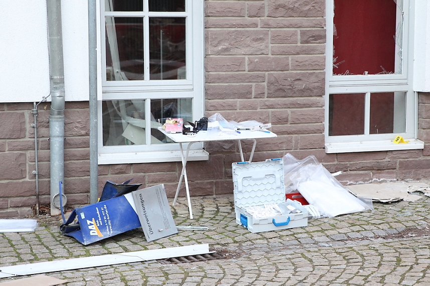 Polizei ist vor Ort zur Spurensicherung