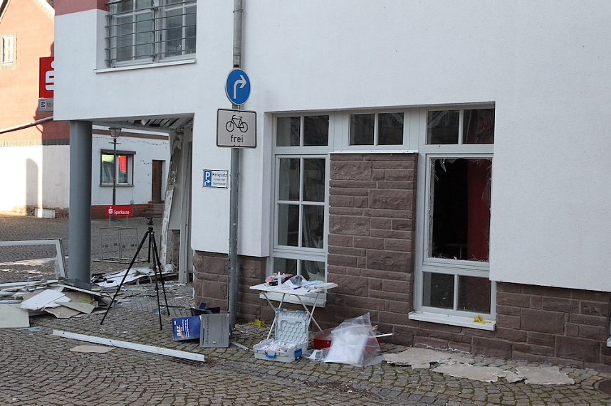 Polizei ist vor Ort zur Spurensicherung