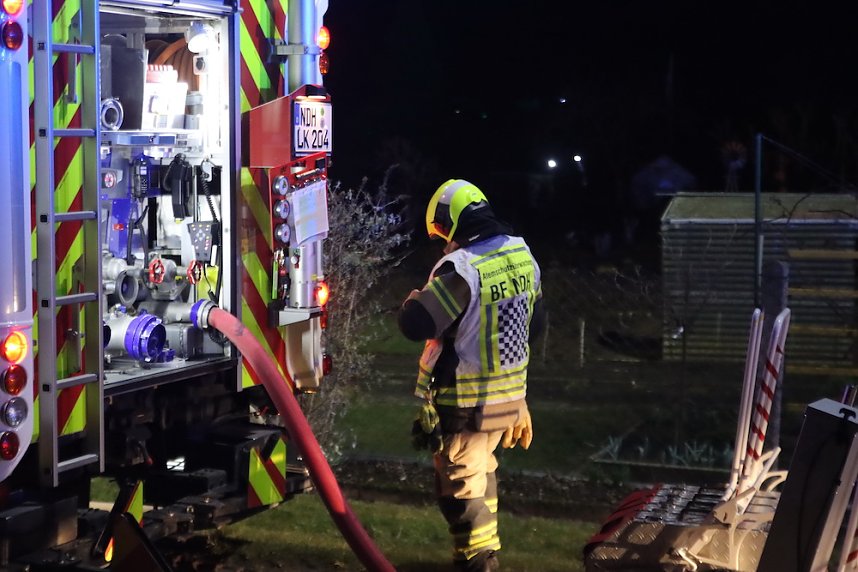 Gartenlaubenbrand in Nordhausen 