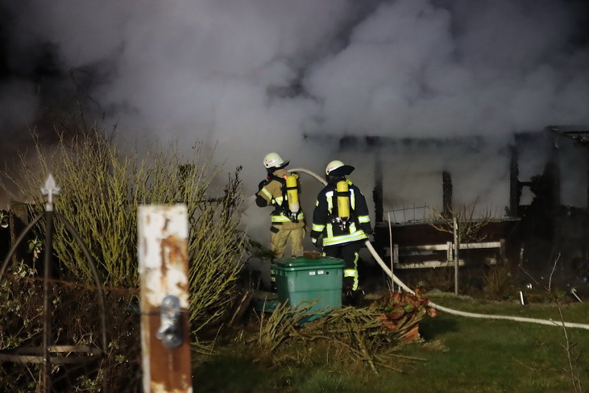 Gartenlaubenbrand in Nordhausen 
